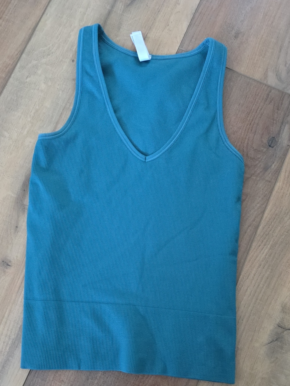 Athleta Women’s Ribbed V-Neck Tank Top - Teal Size Xs